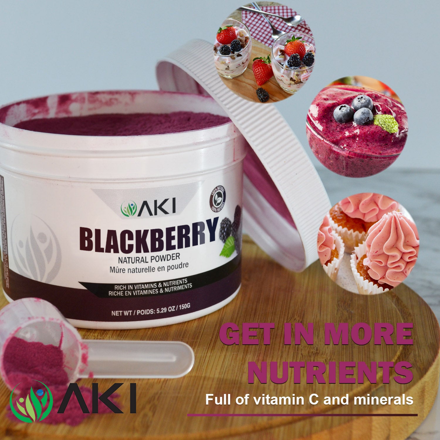 Blackberry Natural Powder (5.29Oz/150gr)