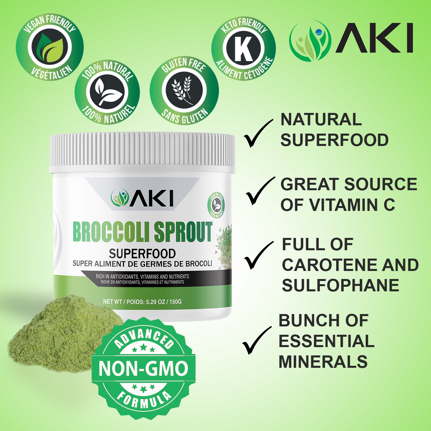 Broccoli Sprout Powder 5.29oz / 150g