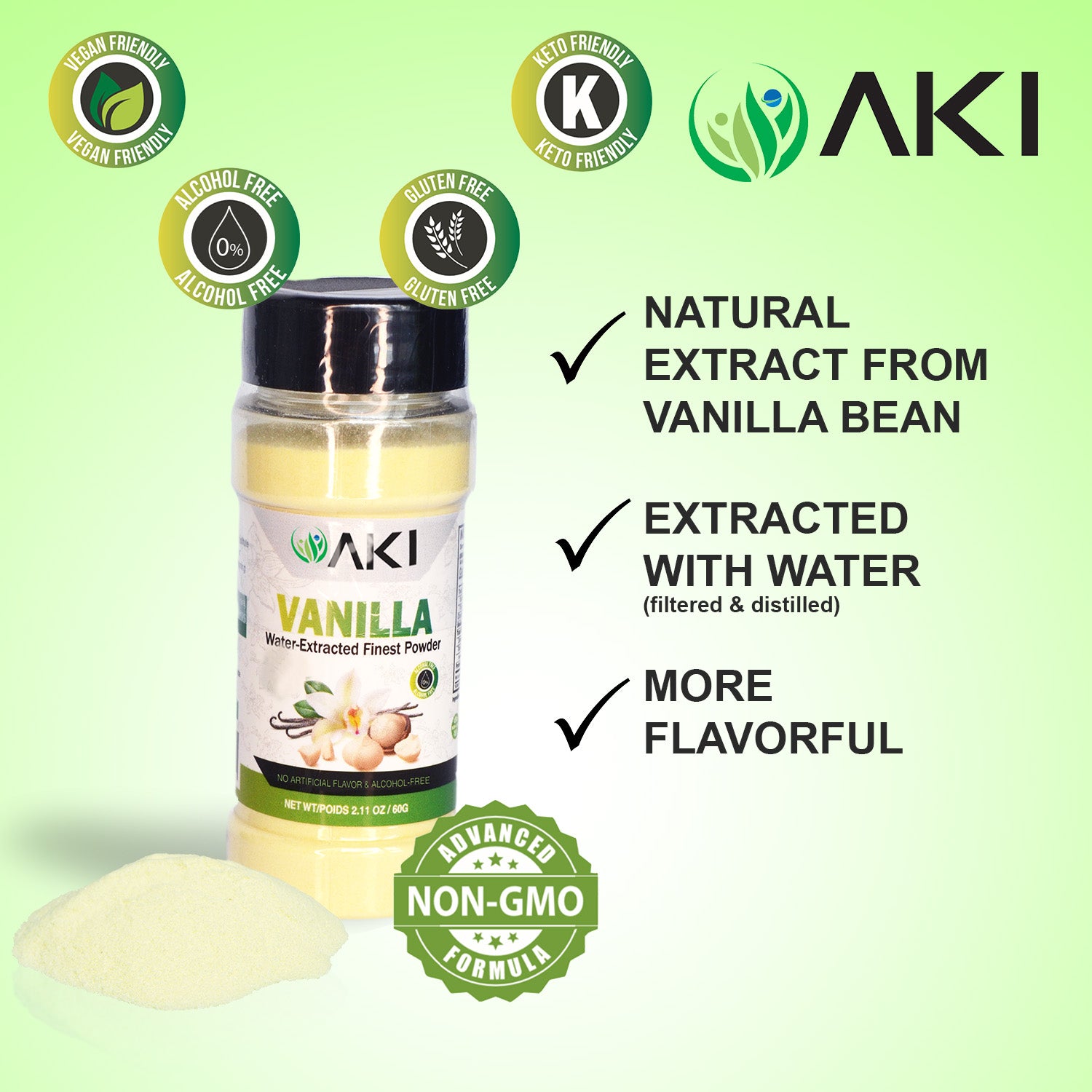 Fine Vanilla Powder Natural Extract ( 2.11 oz /60 g)