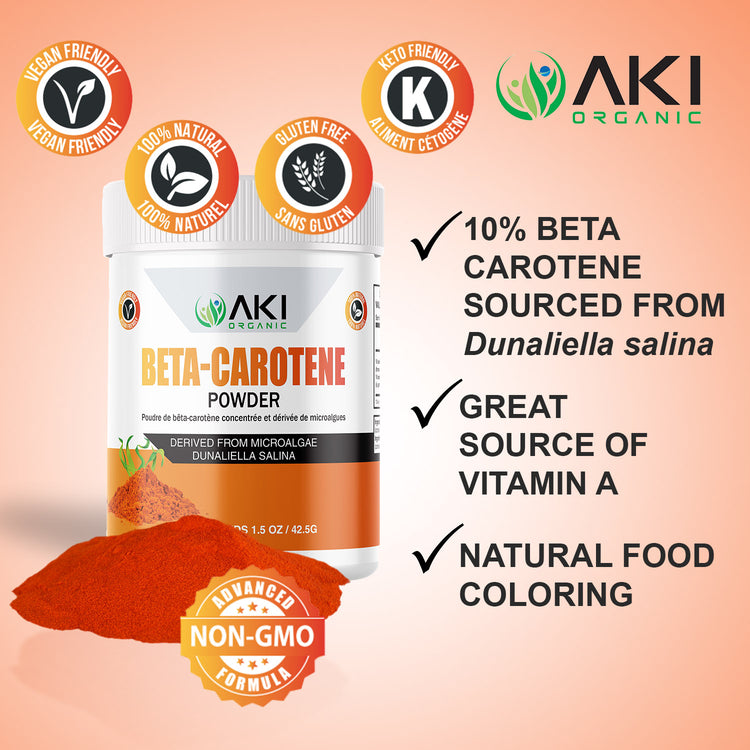 Beta Carotene 10% Powder (1.5oz 42.52g) Highly Concentrated