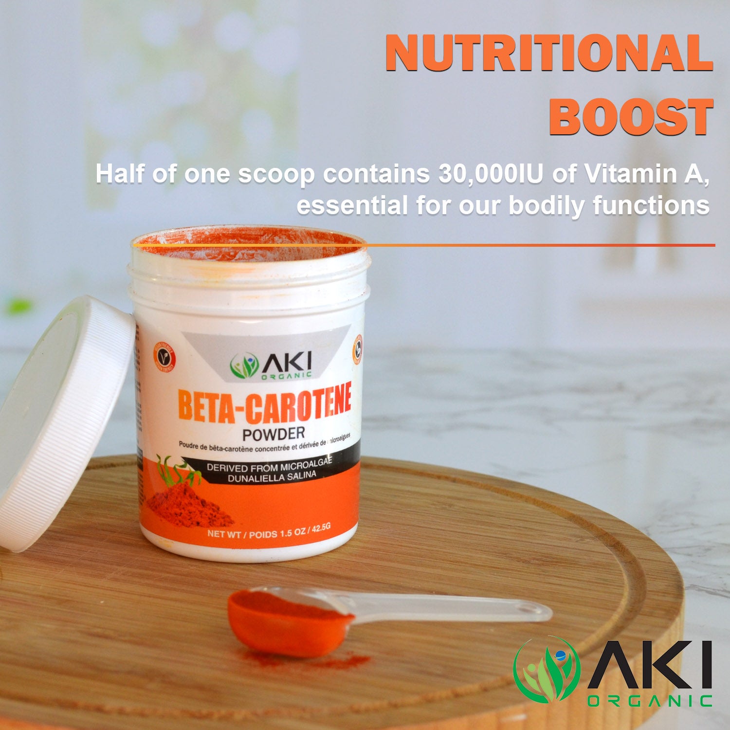 Beta Carotene 10% Powder (1.5oz 42.52g) Highly Concentrated