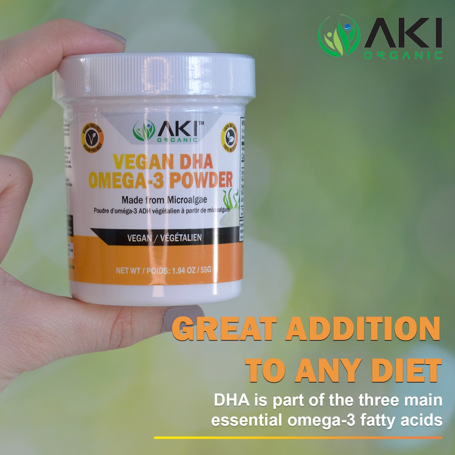 Omega 3 Algae DHA Powder (1.94oz / 55gr)