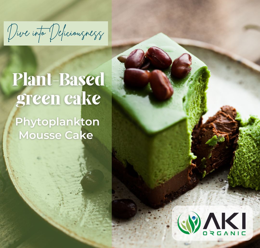 Dive into Deliciousness with Our Vegan Phytoplankton Mousse Cake