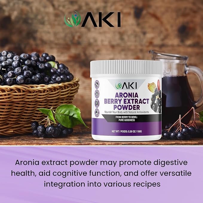 AKI Aronia Berry Extract Powder (5.30 Oz / 150 G)