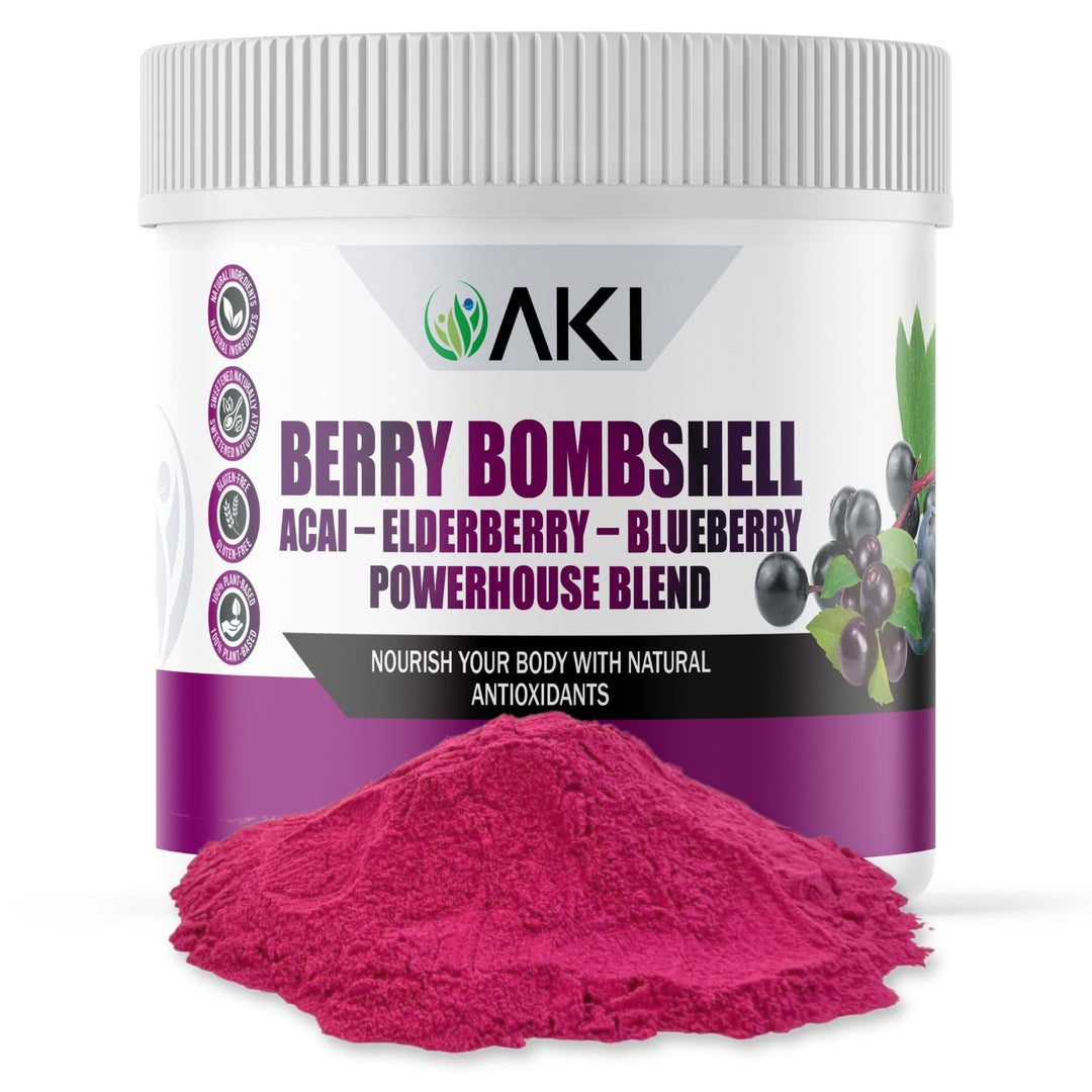 Berry Bombshell Acai - Elderberry - Blueberry Blend | Brings Together an Ideal Nutrients -(5.3 oz / 150g)