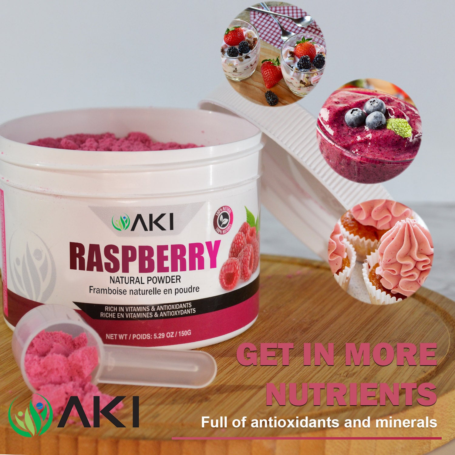 AZARE Natural Now & FRESH POWDER各 3個セット Freeze-dried Peach Powder - Pure Fruit for Your Highest Good