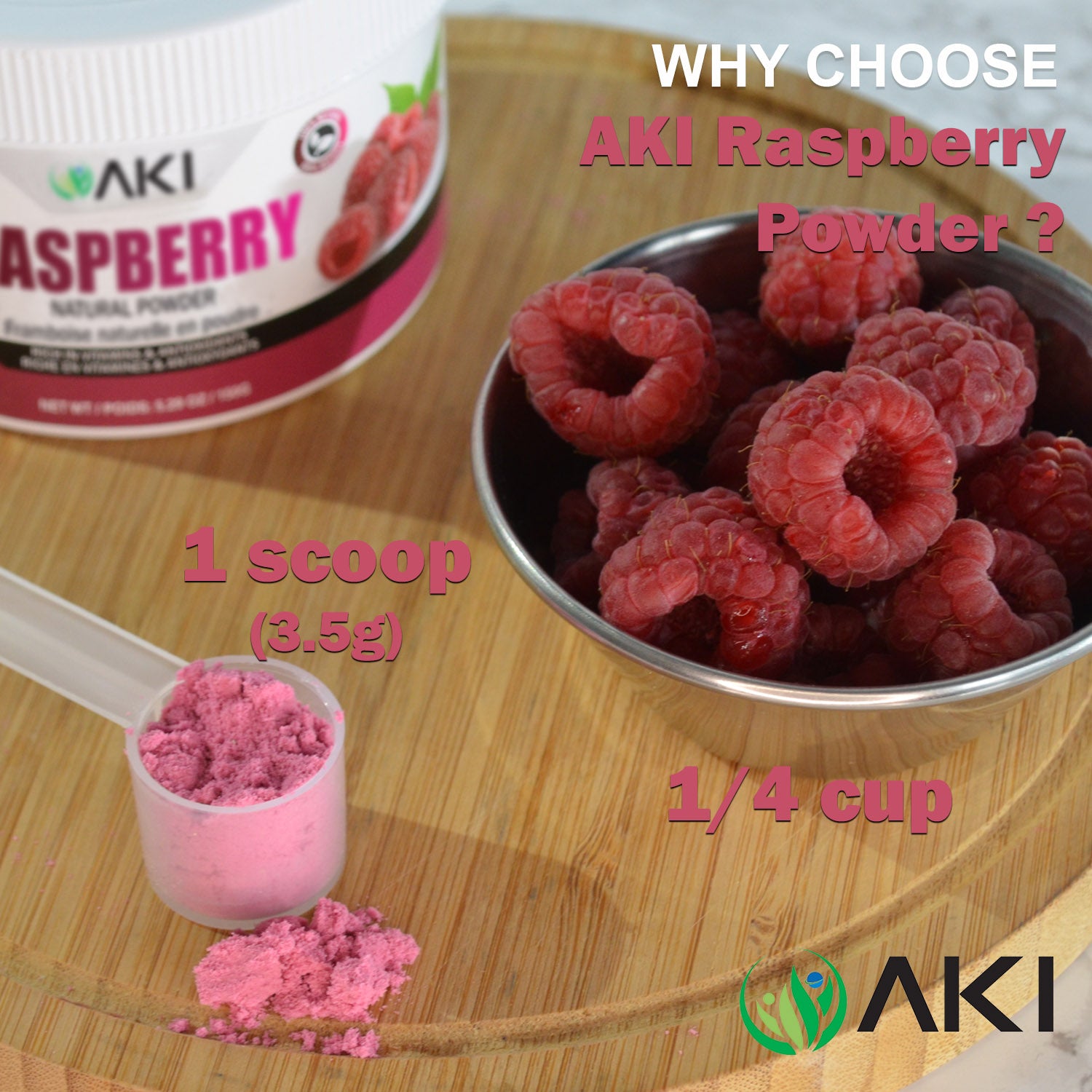 Organic 100% Raspberry Powder (5.29 oz / 150 g)