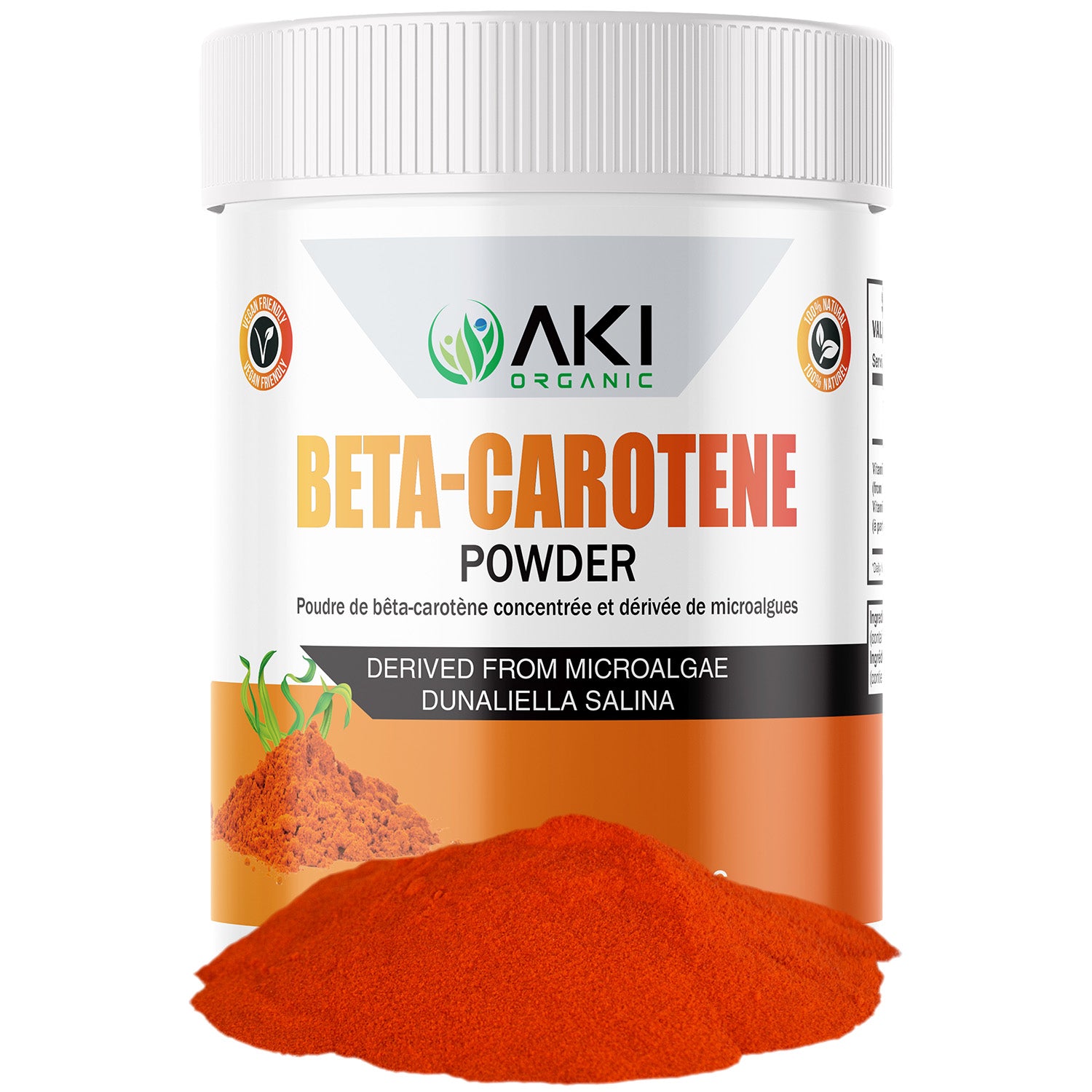 Beta Powder Beta Carotene 10% Powder (1.5oz 42.52g) Highly Concentrated – Aki Organic