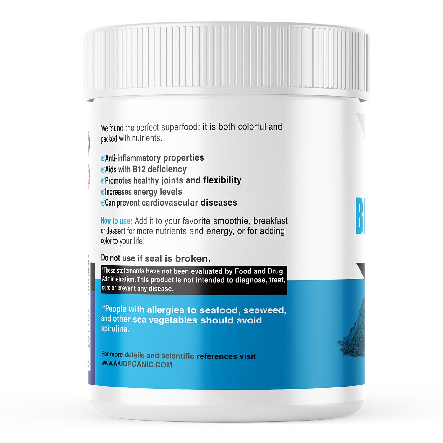 Blue Spirulina Ultra Fine Powder ( 1 Oz/28.35gr )