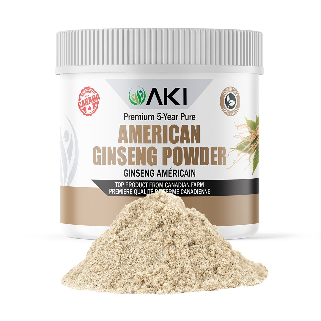 Pure American Ginseng Powder, Premium Quality with 4% Ginsenoisides | Grown from Canadian Farm | 5-year old Roots (4 Oz / 113 Gr)