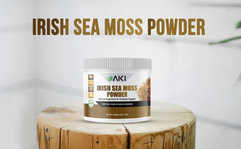 Aki Organic Irish Sea Moss Powder - Boost Your Health Naturally