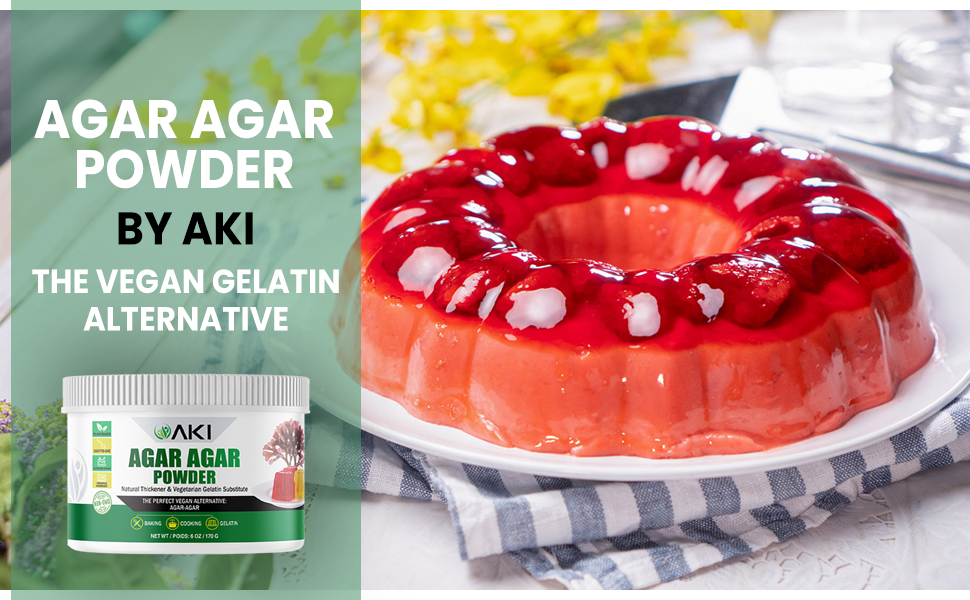 Agar Agar Powder - The Perfect Plant-Based Gelatin Alternative 6 oz /170g…